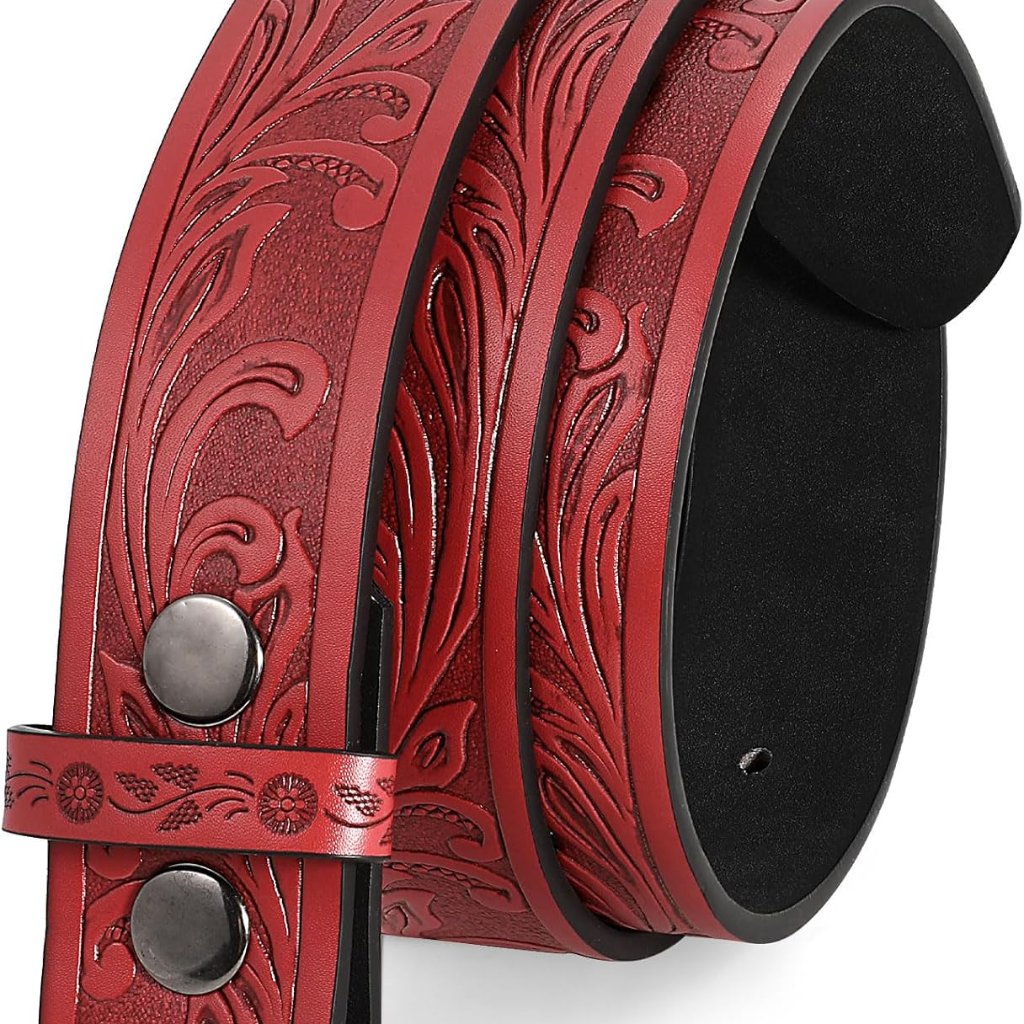 Men Women Western Belt Strap For Jeans Dress Cowboy Leather Belt Strap Without B